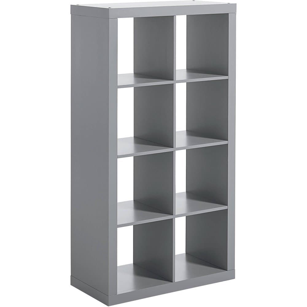 Better Homes and Gardens 8-cube Organizer Creates Multiple Storage Solutions Horizontal or Vertical Display (Gray)