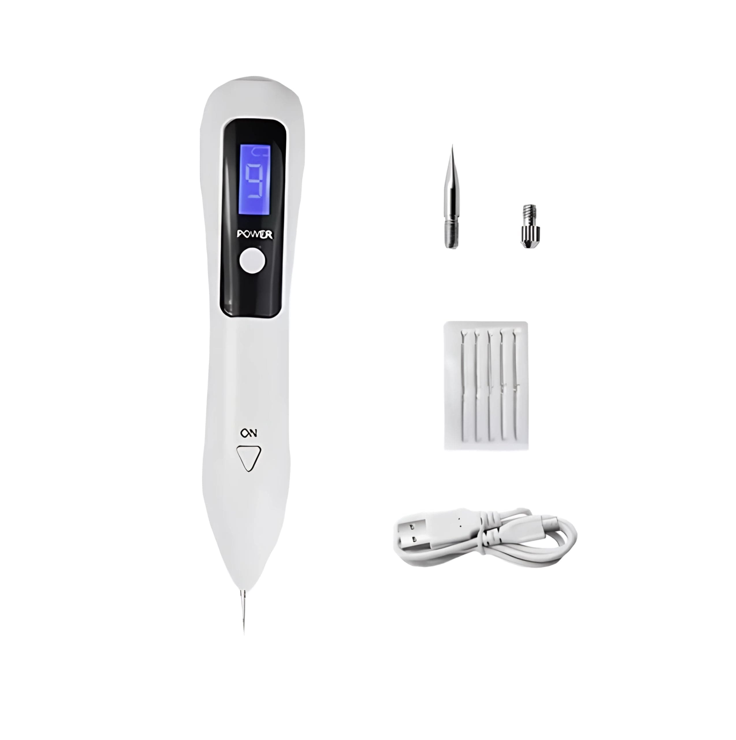 Concepta LCD Screen Display Beauty Mole Removal Sweep Spot Pen Painless Tattoo Wart Speckle Remover Pen Beauty Portable Care Equipment (Multicolor)