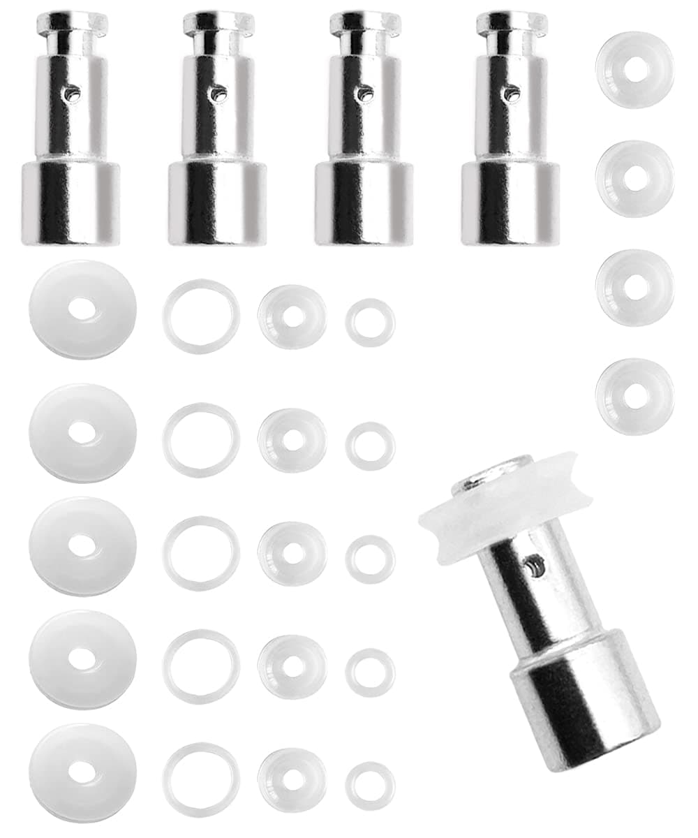 5 Pack Steam Valve Universal Replacement Floater + 5 Pack Silicone Sealer Pads+ 5 x 4-in-1 Pressure Cooker Gasket Kit for 5, 6 or 8 Quart Pressure Cookers,such as XL, YBD60-100, PPC780, PPC770, PPC790