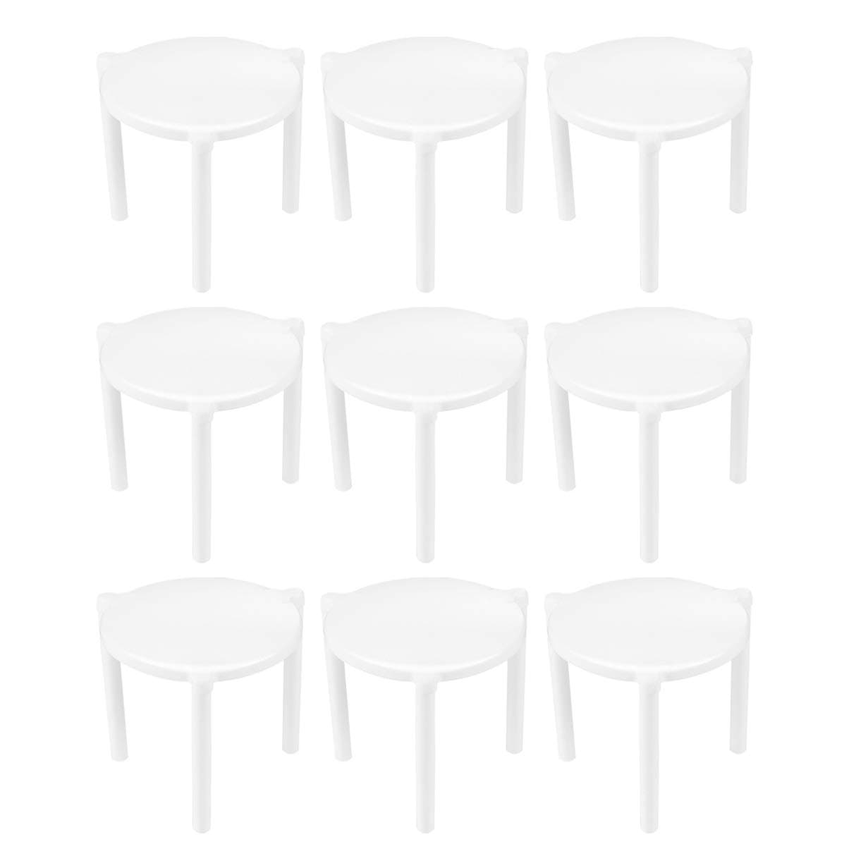 Yardwe 100pcs Pizza Saver Stand Plastic Pizza Tabletop White Plastic Tripod Stack Pizza Box Table for Restaurant Container Catering Box Food Take Out