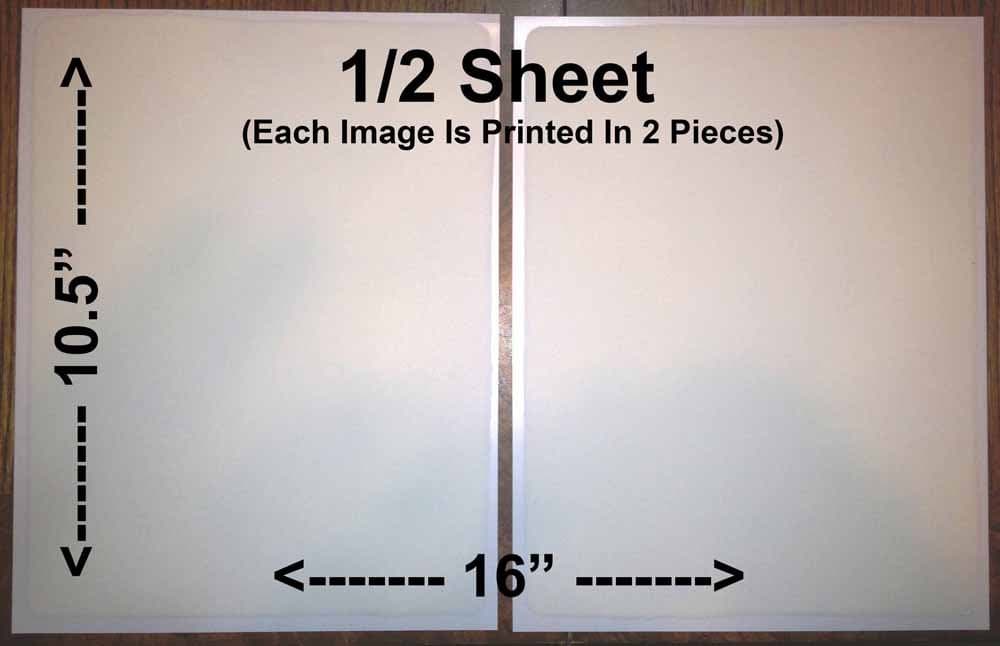 1/2 Sheet Rectangle Cake Toppers Frosting Sheets Edible - Custom