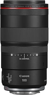 Canon RF 100mm F2.8L MACRO IS USM - Professional macro lens for Canon R system cameras Black