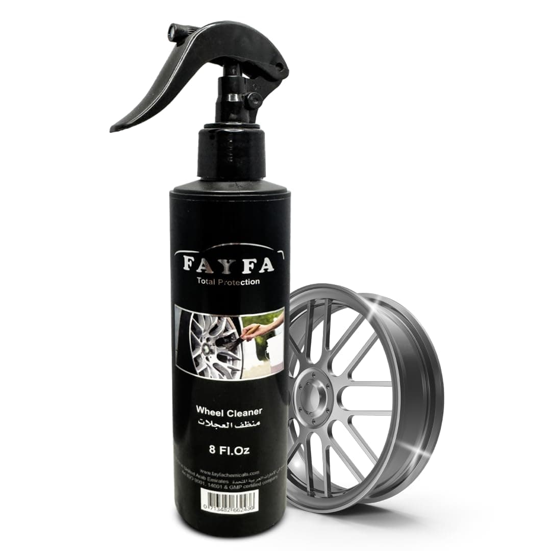 Wheel Cleaner 8 fl.oz, Safe and Effective for Removing Dirt, Grime, Grease, Restores Shine to Alloy, Chrome, and Steel Wheels