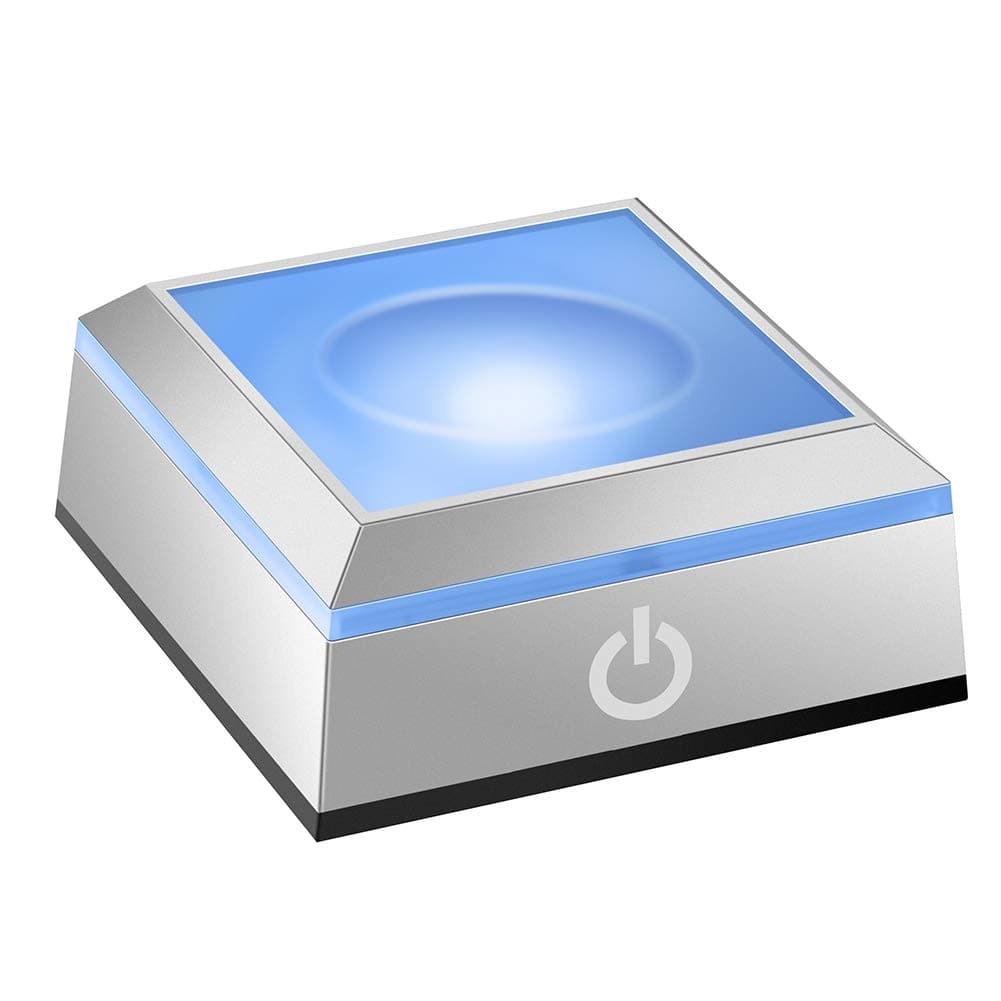 ERWEI LED Light Base for Glass Ball Multicolor Show Stand Display Plate Display Lighted Base 3D Laser Crystal Art with Sensitive Touch Switch (Spherical Recess)