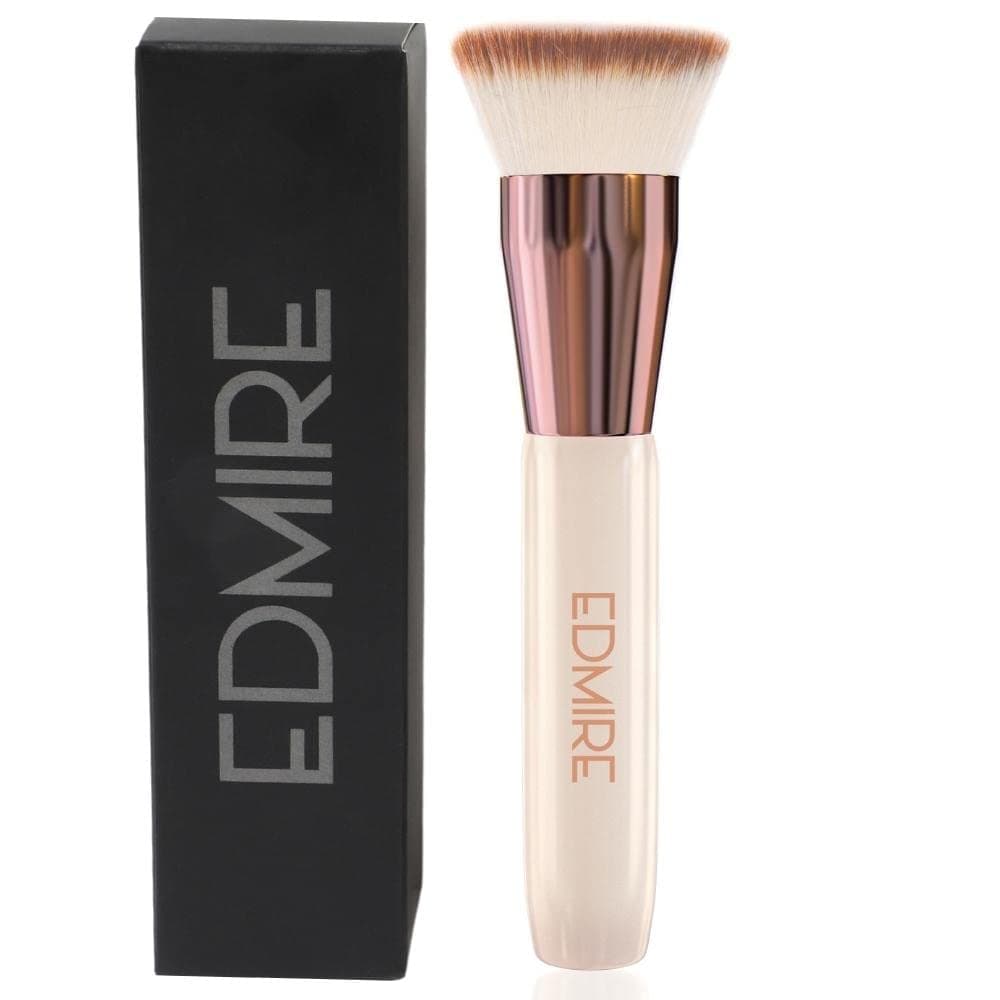 EDMIRE Foundation Brush, Kabuki Flat Top Makeup Brushes for Liquid Foundations, Blending or Buffing Brush, Powder Foundation Brush, Full Coverage Make up brush for Face Primer Liquid Cream Concealer