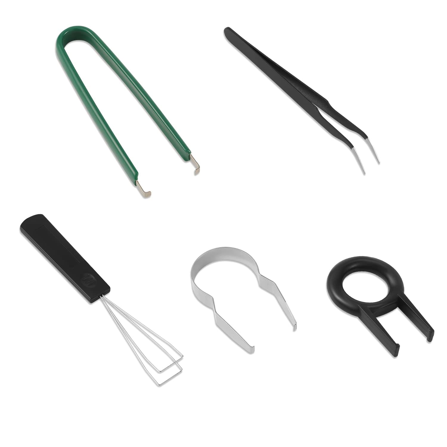 SAVITA Set of 5pcs Keyboard Cleaning Tools, Keycap Remover Key Switch Puller Keycap Puller Kit with Keycap Tweezers for Hot Swappable Mechanical Keyboards