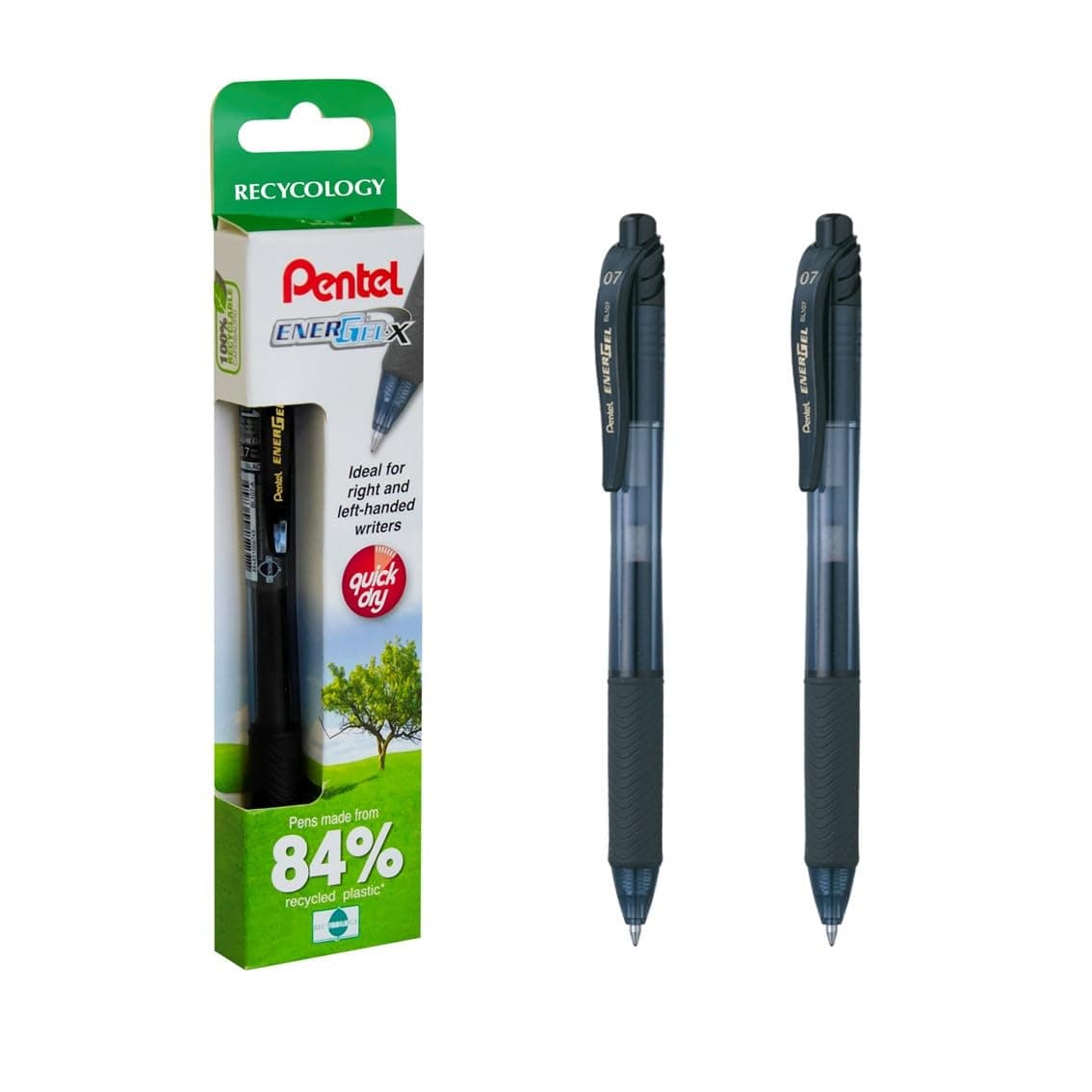 ENER X 0.7mm 2 PCS BLK RECY WAL