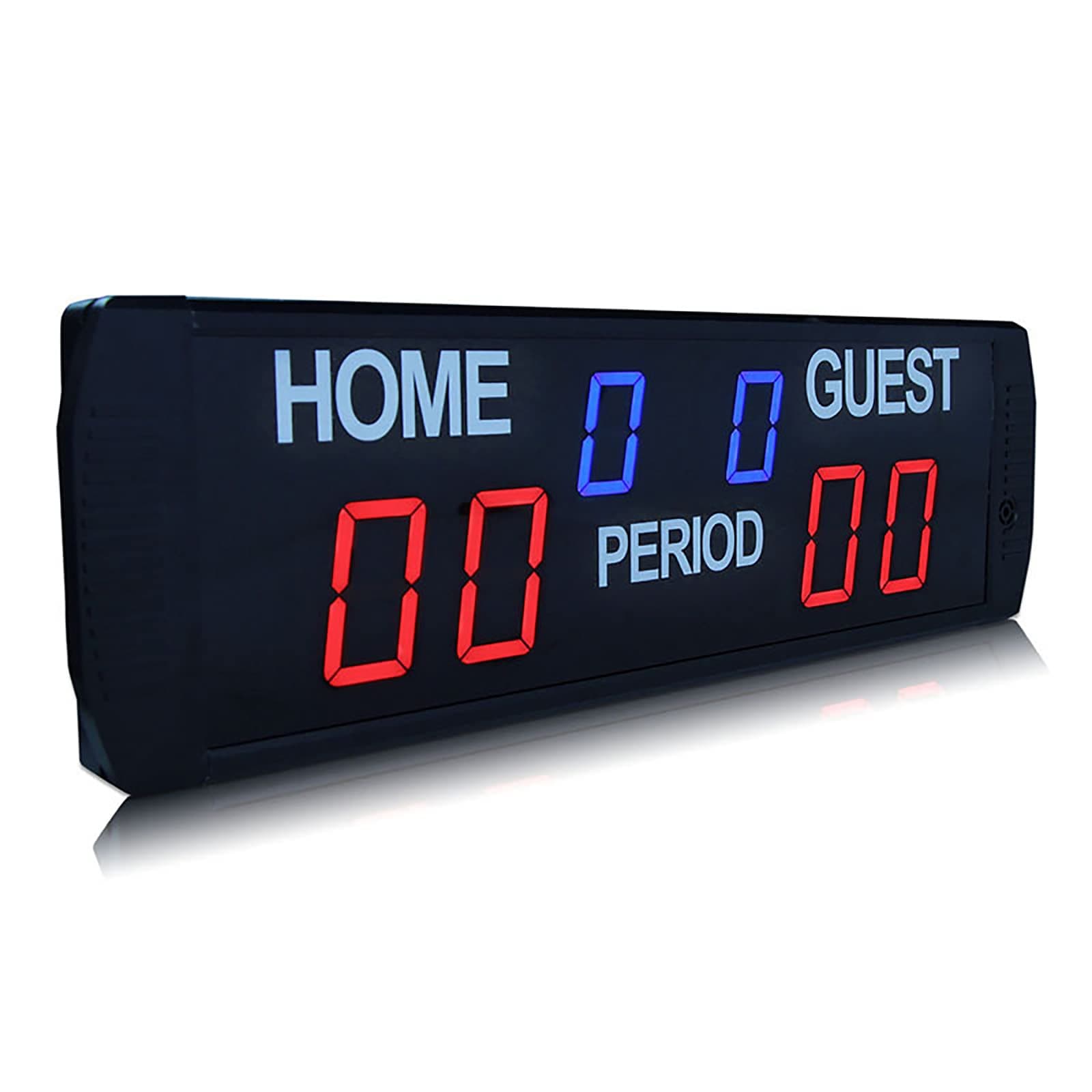 LIULIQ Digital Scoreboard with Remote, 6 Digits Tabletop Score Flipper, Display 0-99 Score & Period Clear digital Display for Basketball Tennis Table Tennis Volleyball