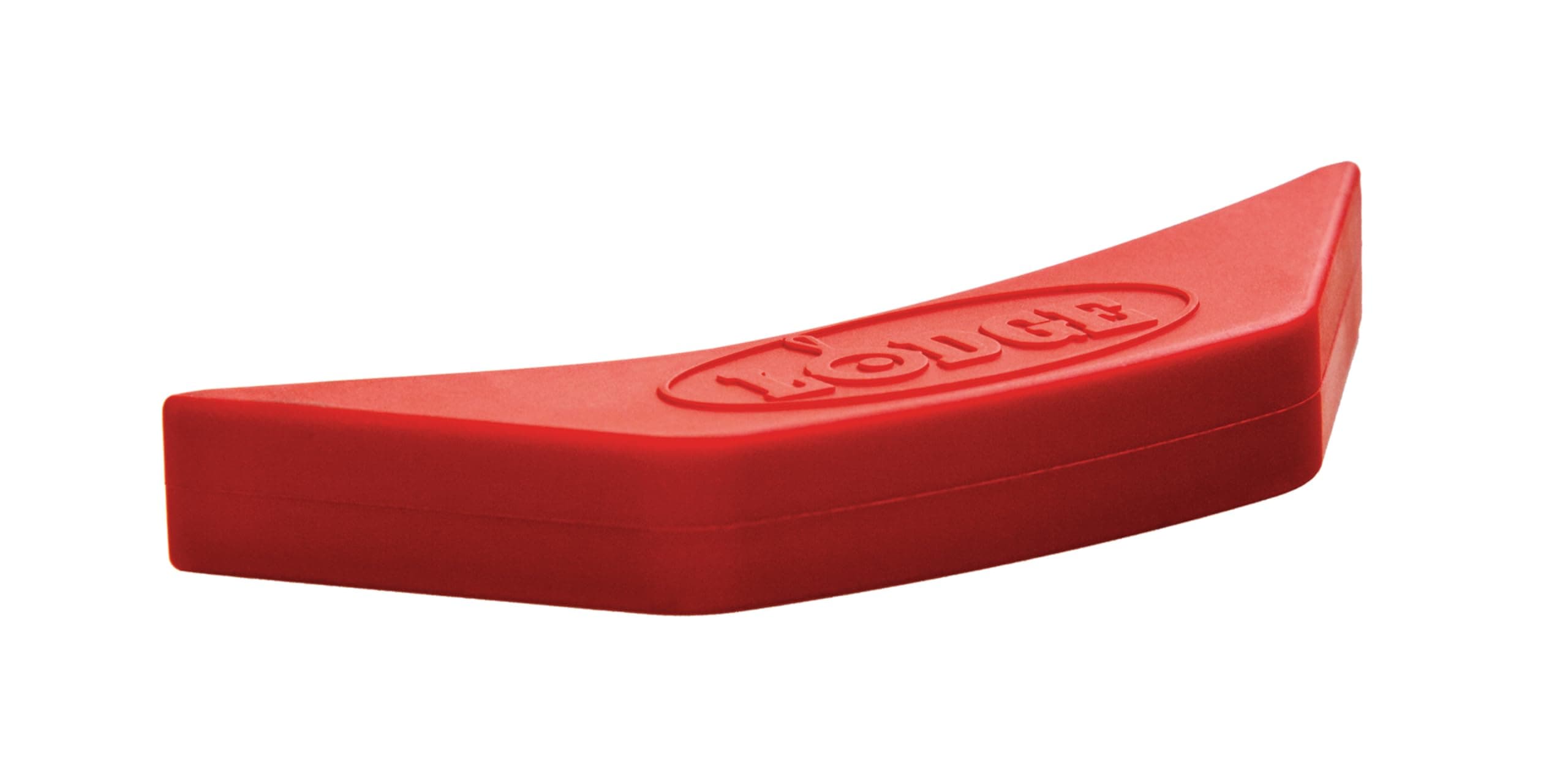 Silicone Assist Handle Holder - Dishwasher Safe Hot Handle Holder Designed for Traditional Lodge Cast Iron Dual Handle Products - Reusable Heat Protection Up to 450° - Red