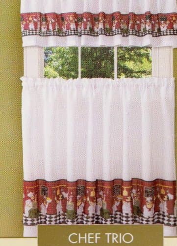 Interior Design Chef Trio Tier and Valance Set