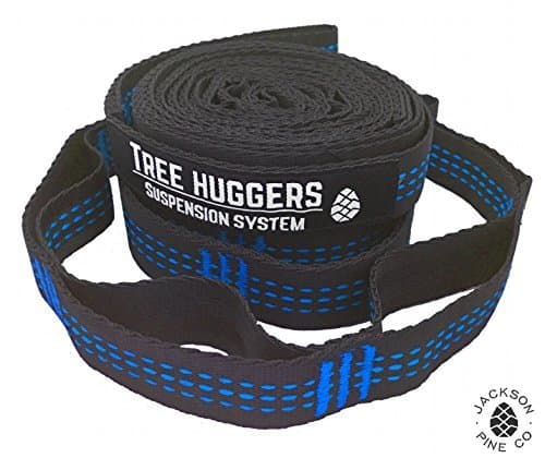 Tree Huggers Hammock Straps- Superior Strength, 32 Adjustment Loops, Triple Stitched Reflective Tracers, Anti-Stretch and Tree Friendly, Tested to Hold 1000 Pounds