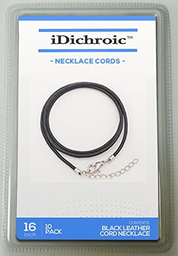 16" Black Leather Cord Necklace - 10 Pack