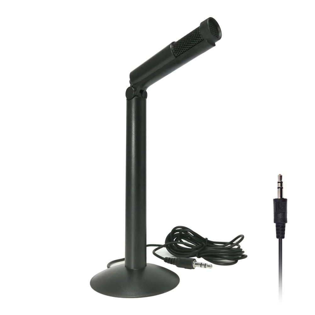 Computer Microphone,TKGOU PC Microphone Plug & Play 3.5mm Microphones for Desktop/Laptop/Notebook,Recording for YouTube,Podcasting,Gaming,Online Chatting,Black