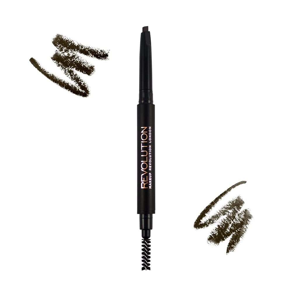 Makeup Revolution Duo Brow Pencil Dark Brown