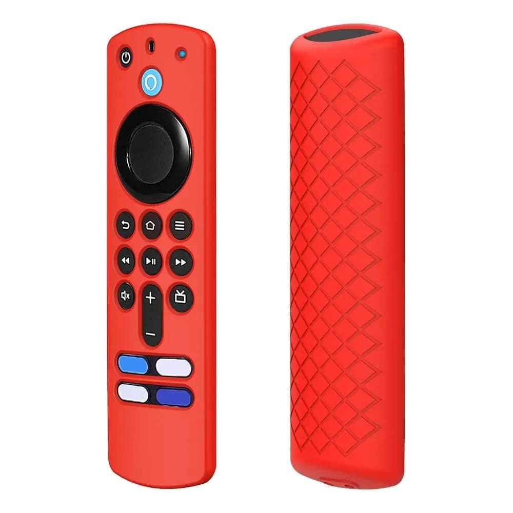 SOLDOUT Protective Case Compatible with Amazon Fire TV 4K 2nd 3rd Generation 4K Max 2021 Alexa Voice Remote Skin-Friendly Shock Proof Anti-Slip Washable Silicone Protective Cover Sleeve (Red)
