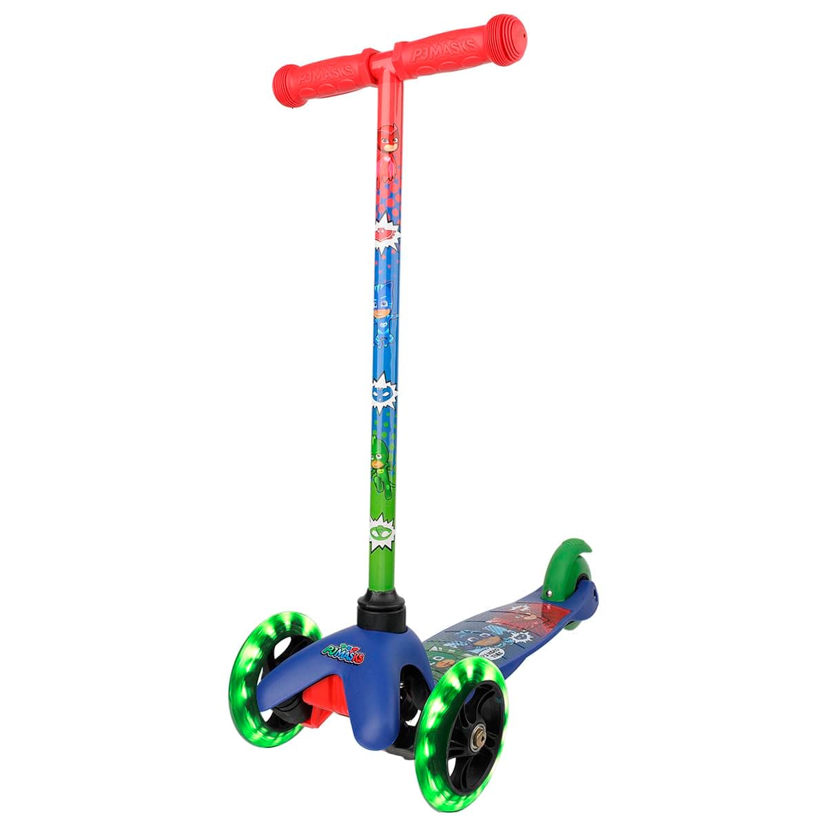 Self Balancing Kick Scooter with Light Up Wheels, Extra Wide Deck, 3 Wheel Platform, Foot Activated Brake, 75 lbs Limit, Kids & Toddlers Girls or Boys, for Ages 3 and Up