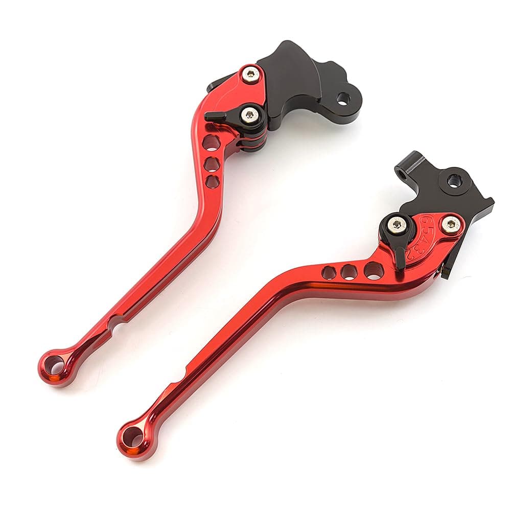 CNC Clutch Brake Levers Compatible with RE 650 Interceptor (INT650) 2023-2024 Super Meteor Shotgun 650 2024, Bear 650 2025 Motorcycle Long Red