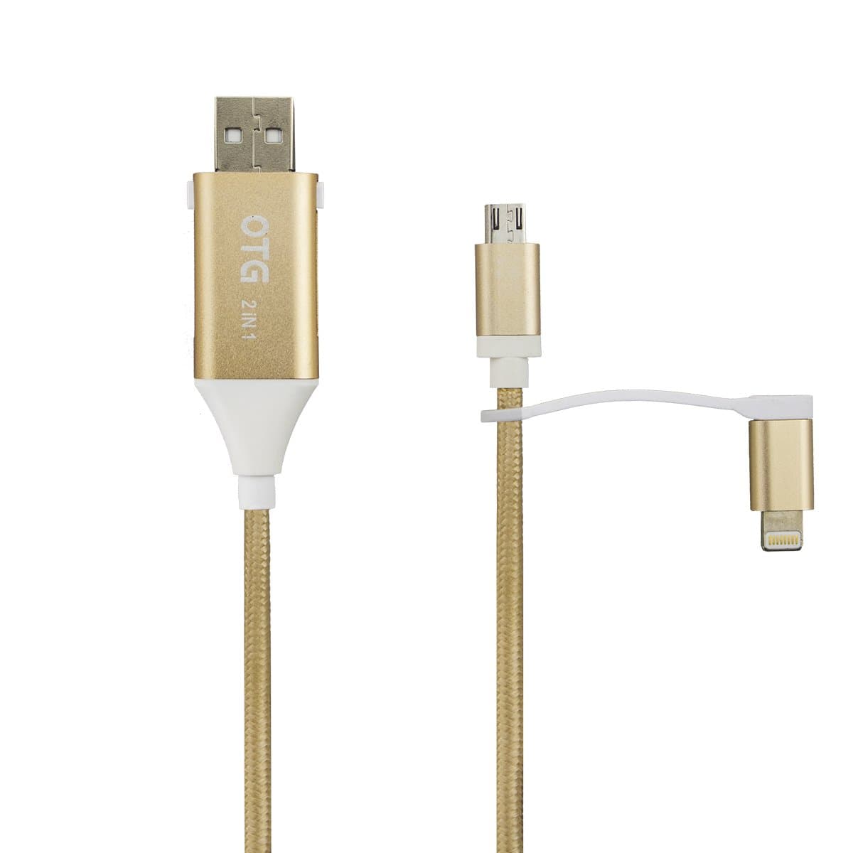 Multi-Functional Micro USB On-The-Go Adapter USB OTG Cable for Samsung Galaxy Note Series Android Mobile Phones with OTG Function, Gold