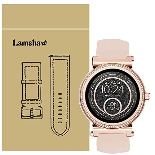 Compatible for Michael Kors Sofie Band, Sport Silicone Replacement Strap for Michael Kors Access Sofie Smartwatch (Pink)