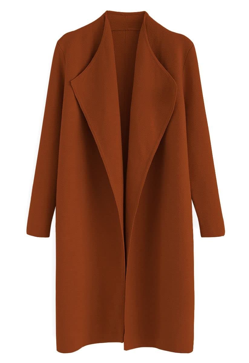 CHICWISH Women's Classy Open Front Knit Coat Cardigan Coatigan Light Jacket