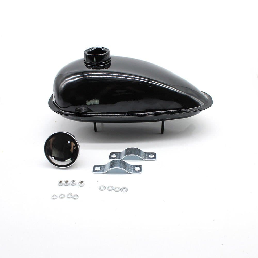 2-Stroke 50cc Bicycle 2 Stroke Engine Petrol Engine Auxiliary Motor Kit CDI Air Cooling for 26"/28" 110 Links Black