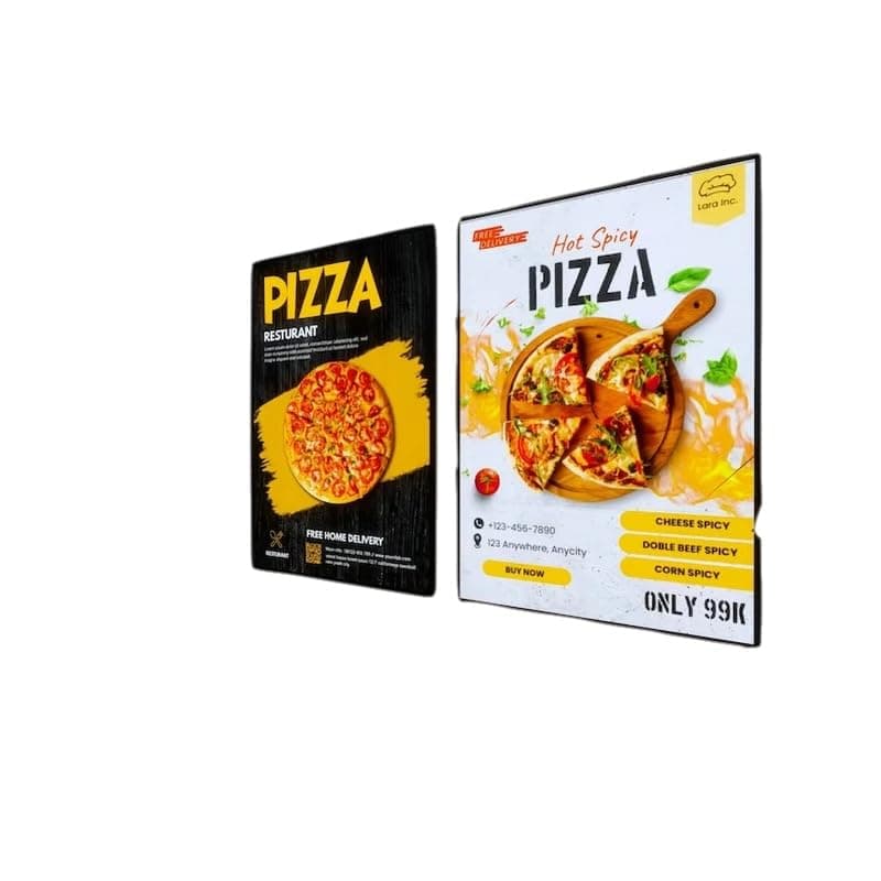 Ultrathin Frame LED Light Box, LED Menu Display Sign Restaurant Menu Board LED Backlit Menu Board For Restaurant Cafe Shops Wall Mounted Billboard