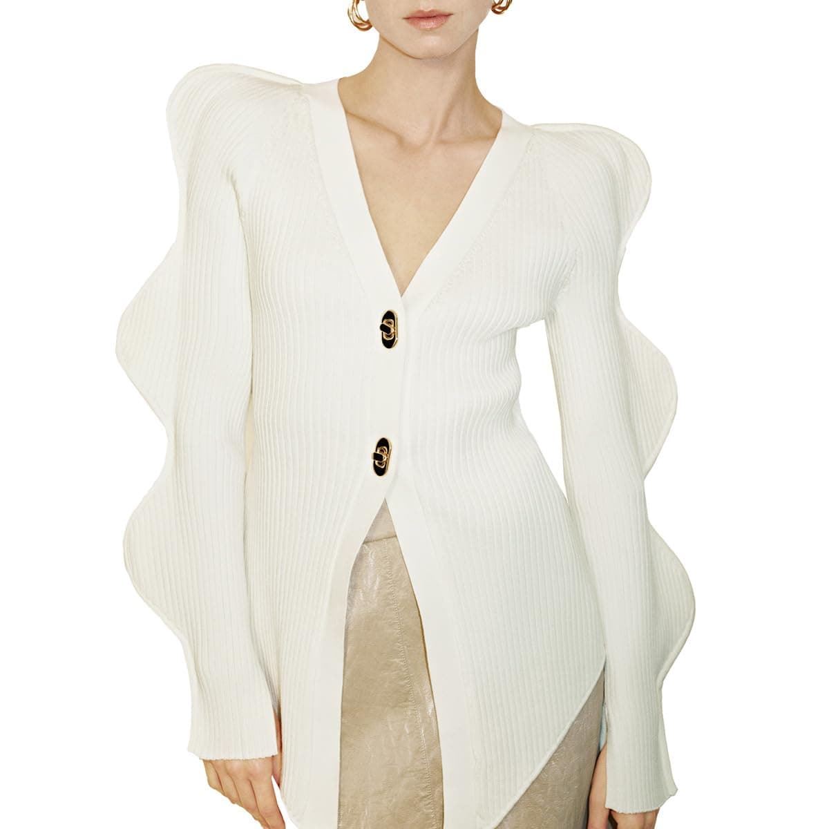 URBAN REVIVO Women's Knit Cardigan Sweaters Long Sleeve Button Down Open Front Casual Outwear Trendy 2025