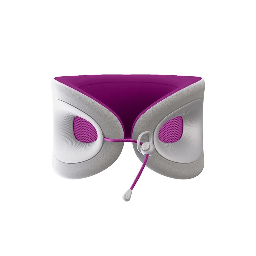 Cabeau Travel Pillow for Long Flights – Evolution X - Memory Foam Neck Support - Comfort On-The-Go for Airplane, Train, and Car (Amethyst)