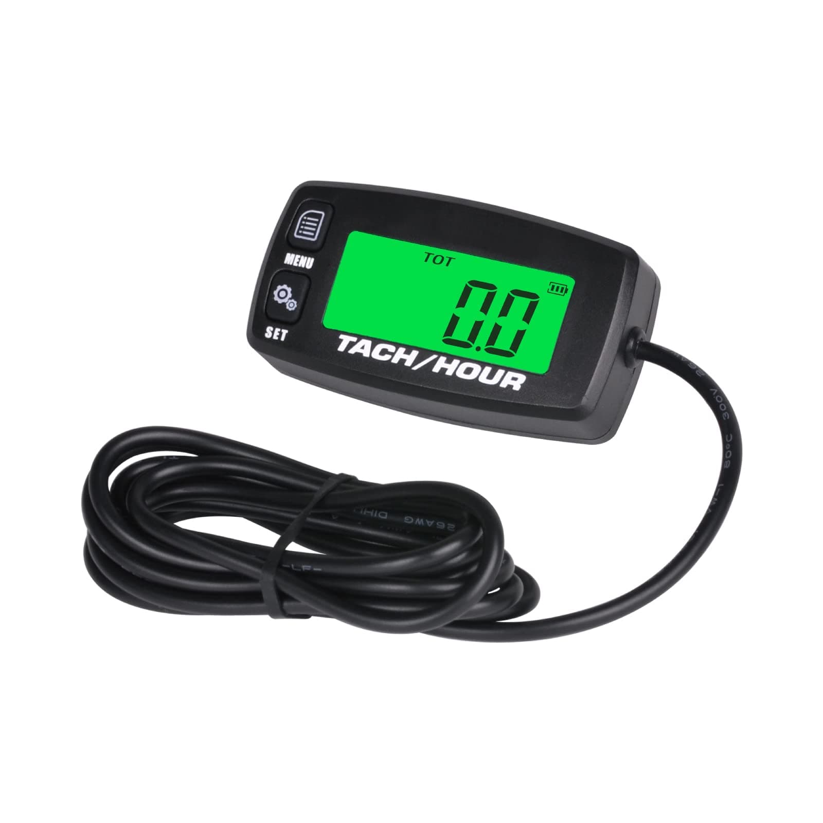 Digital Tachometer Hour Meter, Maintenance Reminder,Max RPM Alert,Backlight,Replaceable Battery For Generator Scooter Lawn Tractor Compress Leaf Blower Chainsaw Snow Blower Boat etc