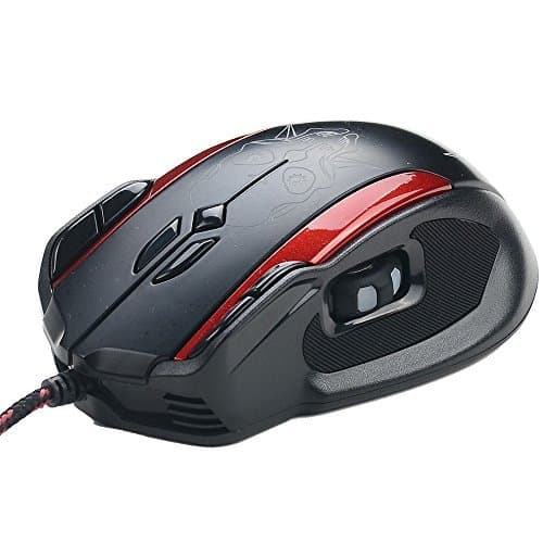 Optical Gaming Mouse ZENBLU Programmable Laser Led Mice USB Wired Ergonomic High Precision Office 10 Buttons 3200 DPI for Video Games Laptop PC Computer Desktop Notebook Tablet Skull Head