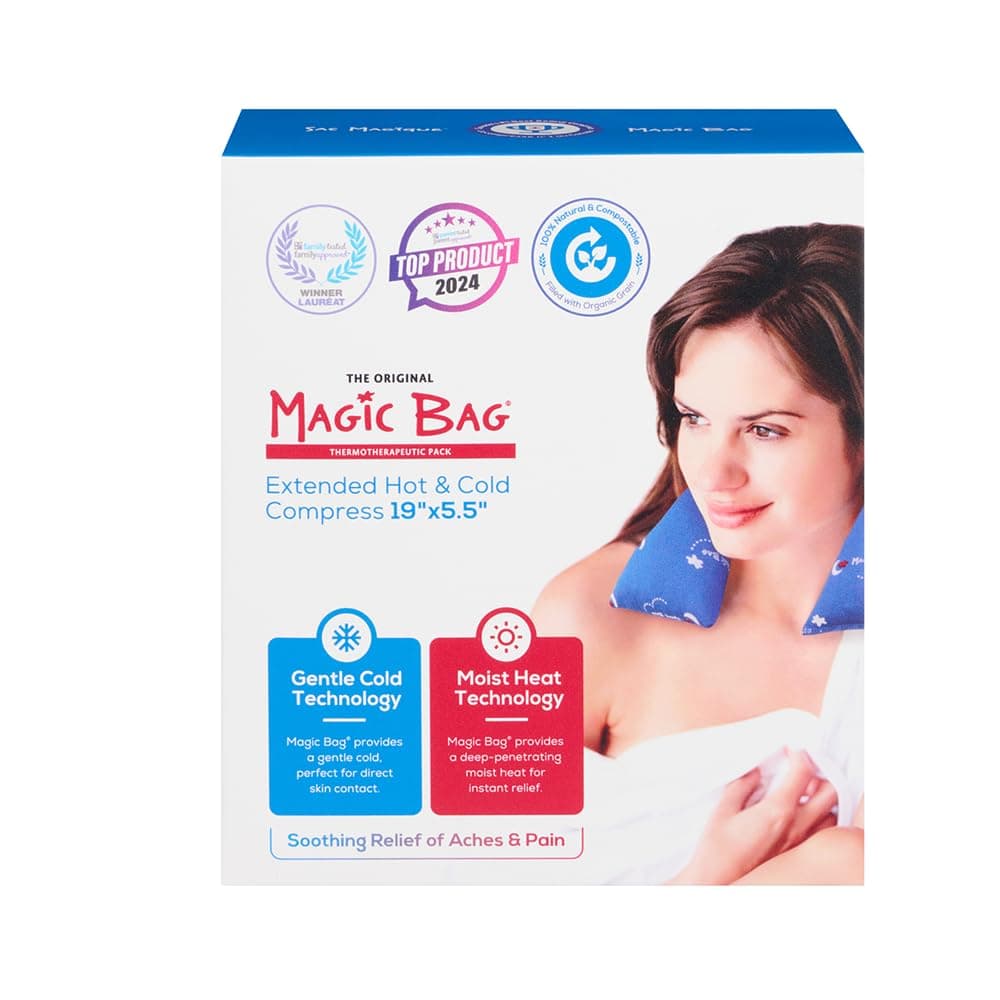The Original Magic Bag® Extended Compress, Hot/Cold Therapy for Stomach Pain Relief, Cordless Hot Cold Compress, 46 x 13.5 cm (18.1" X 5.3'')