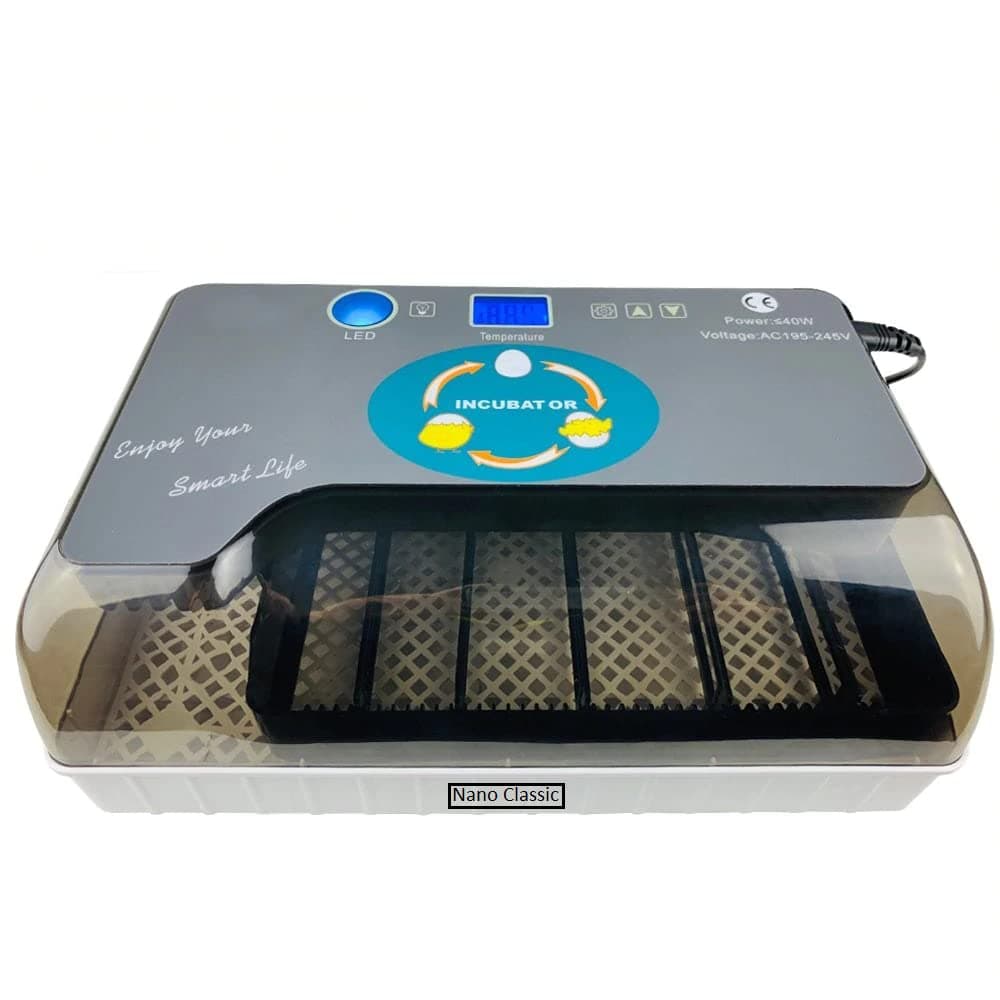 Nano Classic 12 Egg Capacity Automatic egg incubator with LED Display Hatching Chickens, Ducks, Geese, Poultry, Quail, Parrot, Pigeons Birds
