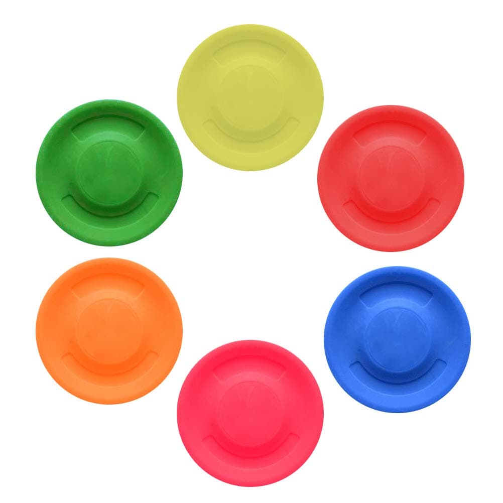 Mini Frisbee Disc,6 Pcs Silicone Gravity Flying Disc for Pocket Spin Catching Game for Adults Children Kids Pet Dog