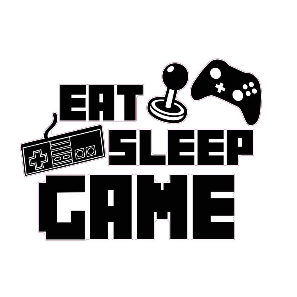 Lovfa 3D Eat Game Sleep Wall Decor DIY Wall Sticker Decal Removable Home Decoration Art Mural Wallpaper
