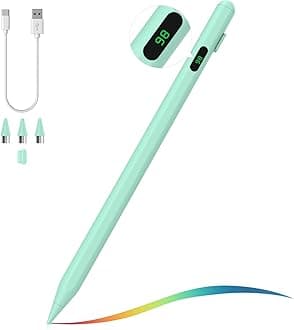 MoKo Universal Stylus Pen for Touch Screen, Compatible with iPad/iPhone/Samsung/Tablet Devices and Other iOS/Android Smartphone, Tablet Pen with Power Display, Green