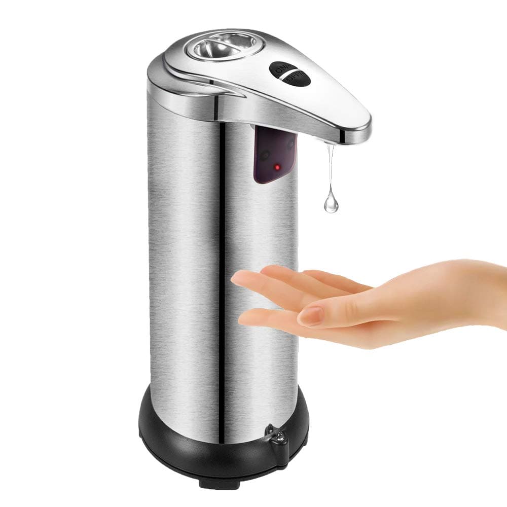 Automatic Soap Dispenser, GogoTool Auto Motion Sensor Soap Dispensers 250ML Stainless Steel Countertop Touchless Soap Dispenser with Waterproof Base for Kitchen and Bathroom