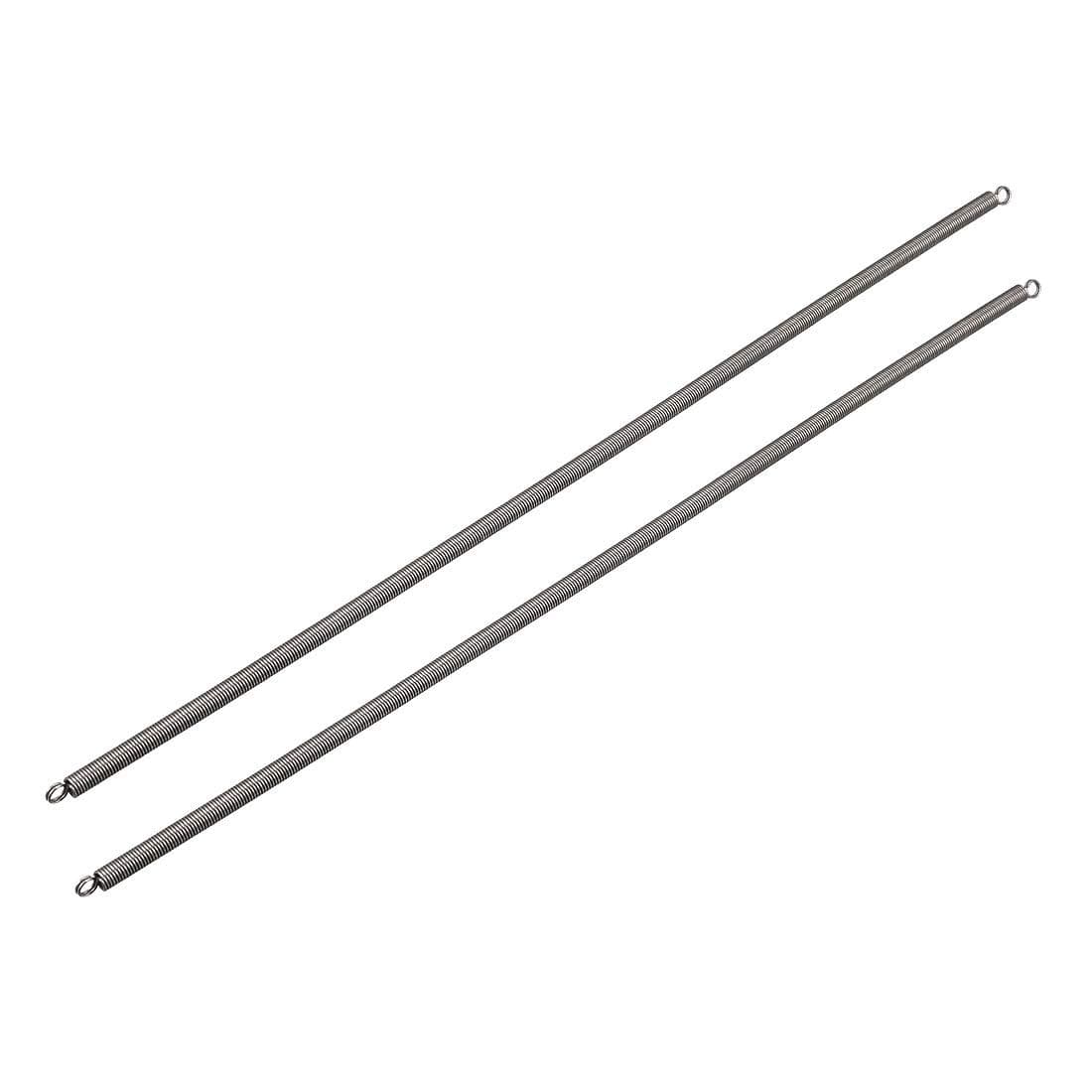 Sourcingmap Extension Spring - 0.7mm Wire Dia, 5mm OD, 300mm Free Length Spring Steel Small Dual Hook Tension Spring 2pcs