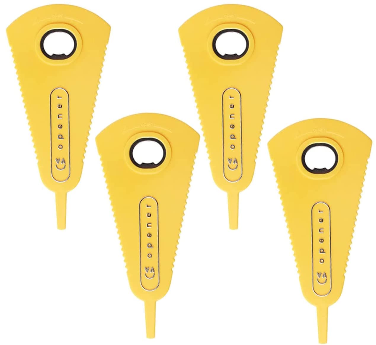 4 Pack Multi Opener Jar Bottle Opener,5 in 1 Bottle Can Opener Set Multi Opener Jar Opener,Twist Off Lid Jar Opener for Weak Hand Seniors and Arthritic Hands Great Kitchen Tool