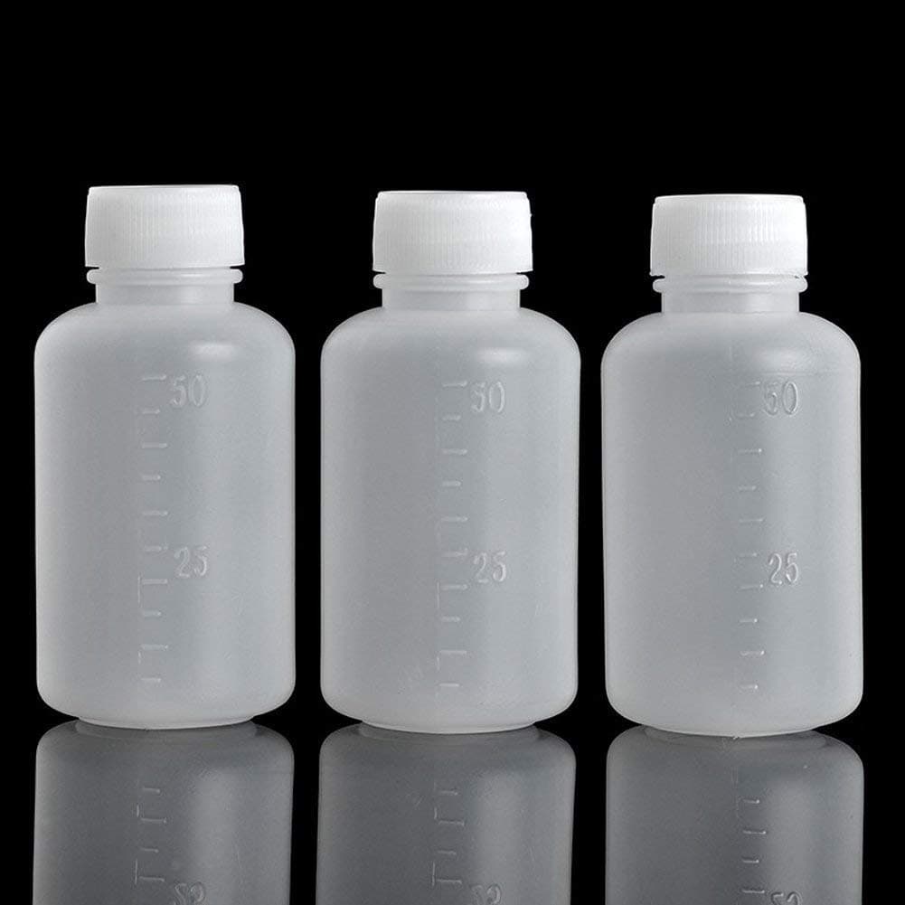 Small Refillable Liquid Containers PE Plastic Empty Graduated Lab Chemical Container Reagent Bottle Sample Sealing Liquid Bottle