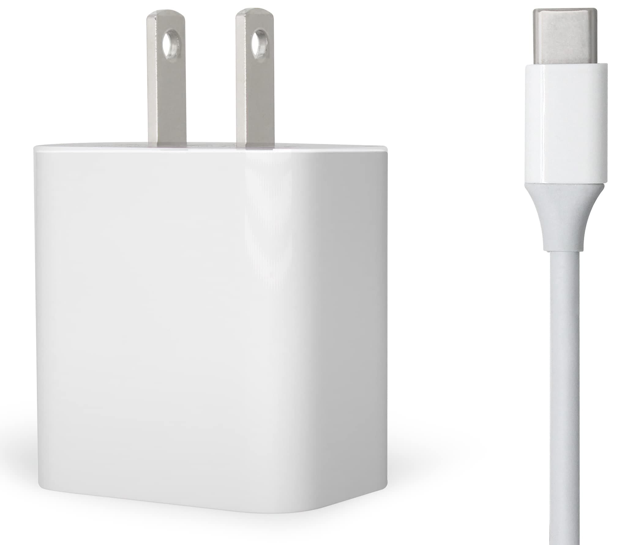 - 30W USB-C Fast Charger and Cable Compatible with Google Products, Google Pixel Phones, Tablets and Other USB-C Devices (1-Pack - 6-Foot)