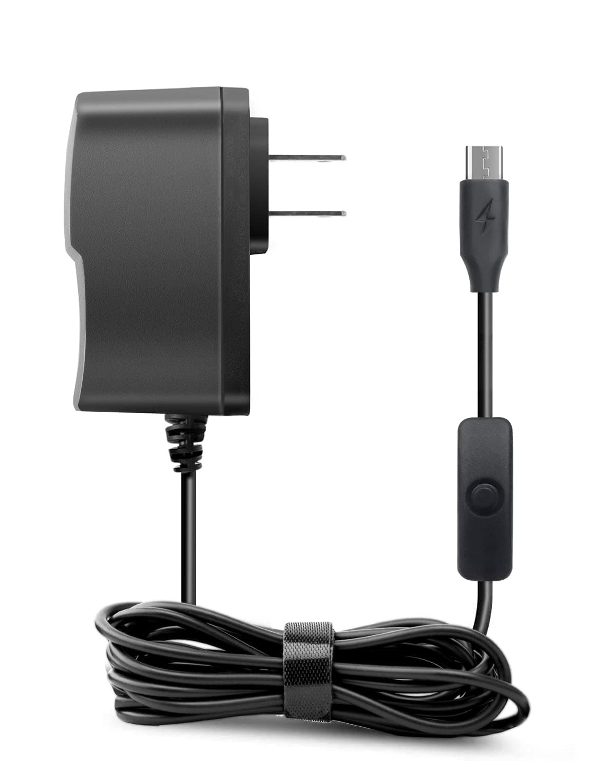 FlickerStar Power Supply Adapter 5V Micro USB AC Charger Compatible with for Raspberry Pi 3 2 Model B B+, A A+ and Raspberry Pi Zero, 4ft Cord