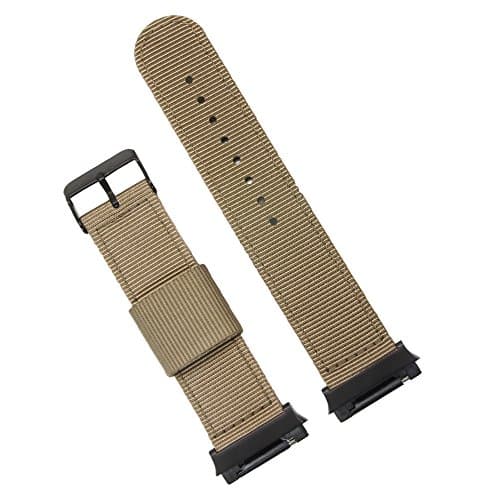 Zeit Diktator Nylon Sport Bands for Fitbit Ionic Watch Replacement Band Smart Watch Accessory Man Woman Watch Band Gift (Kahki)