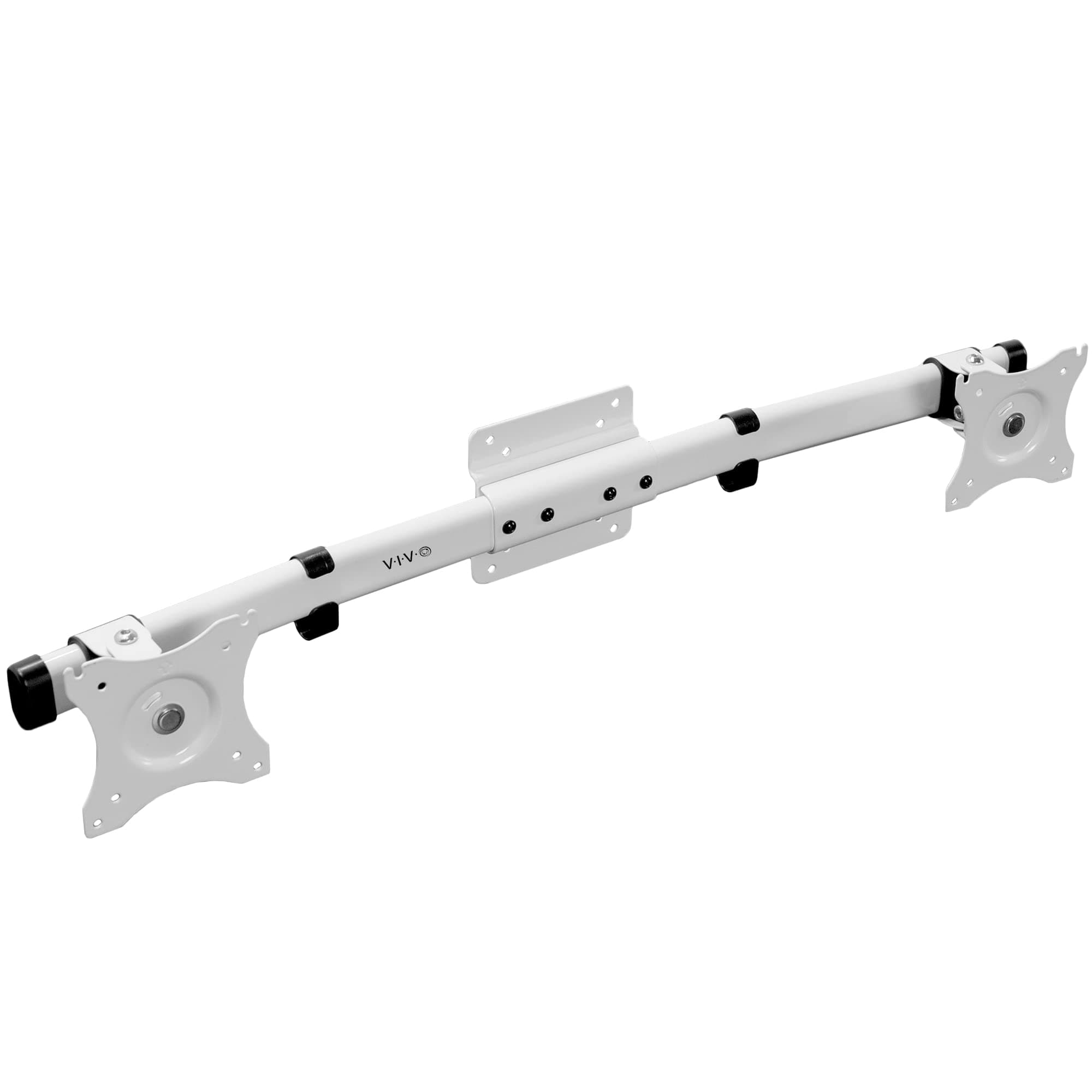 VIVO Dual VESA Bracket Adapter, Horizontal Assembly Mount for 2 Monitor Screens up to 27 inches, White, MOUNT-VW02AW