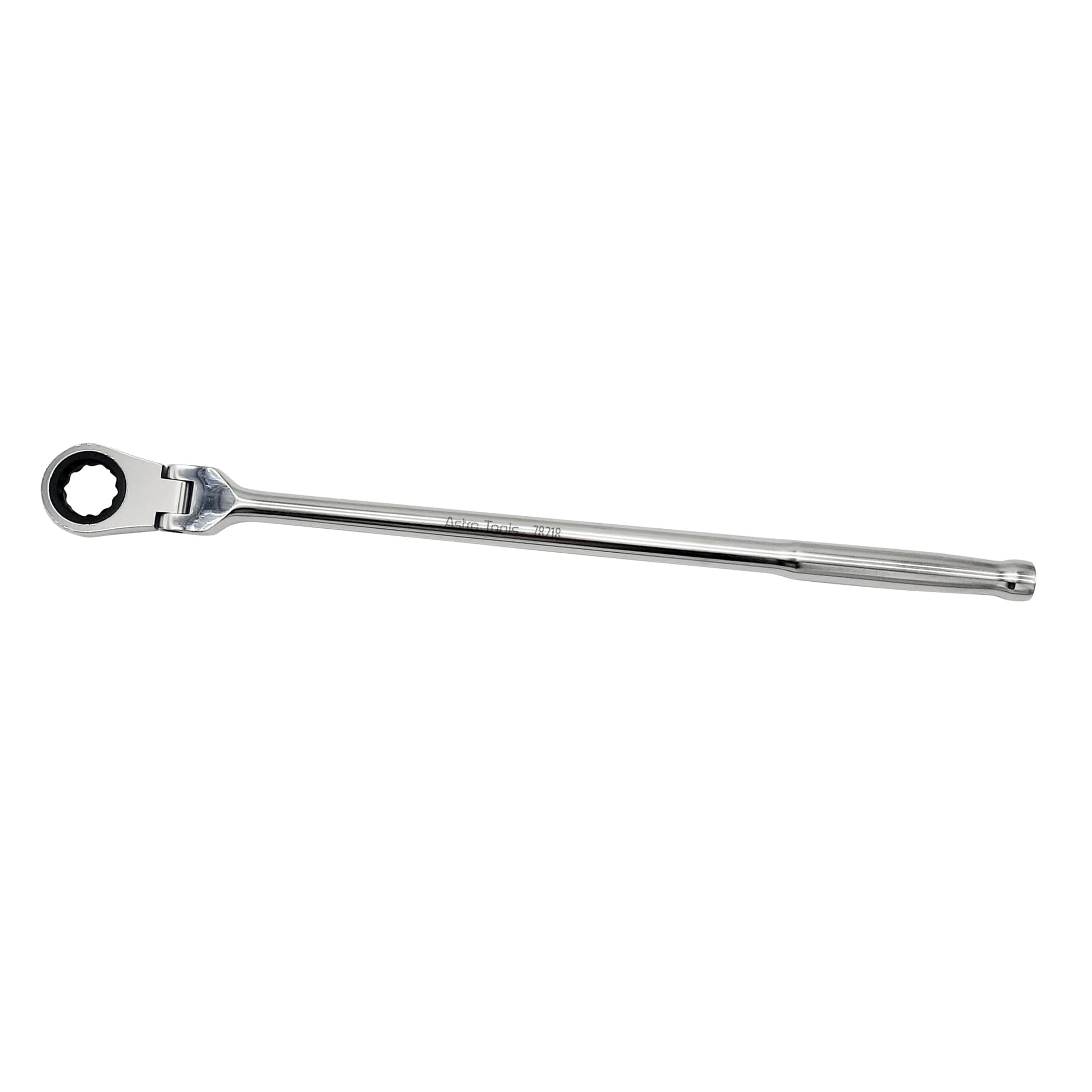 Astro Tools 78218 Extra-Long Flex Head Ratchet Wrench for 1/2" Nano Sockets