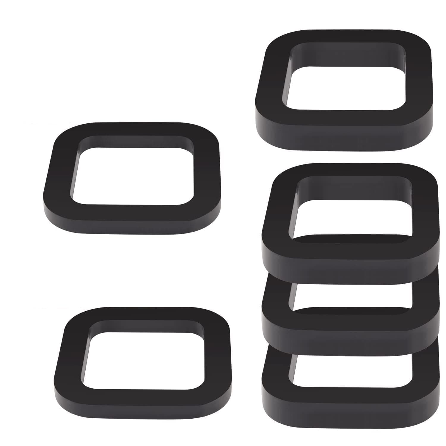 TERRIFI 6 Pack 2 Inch Hitch Receiver Silencer Pad, for Adjustable Ball Mounts, Reduce Rattle, Multiple Size Combination, Compatible with Most 2 Inch Trailer Hitch Receiver