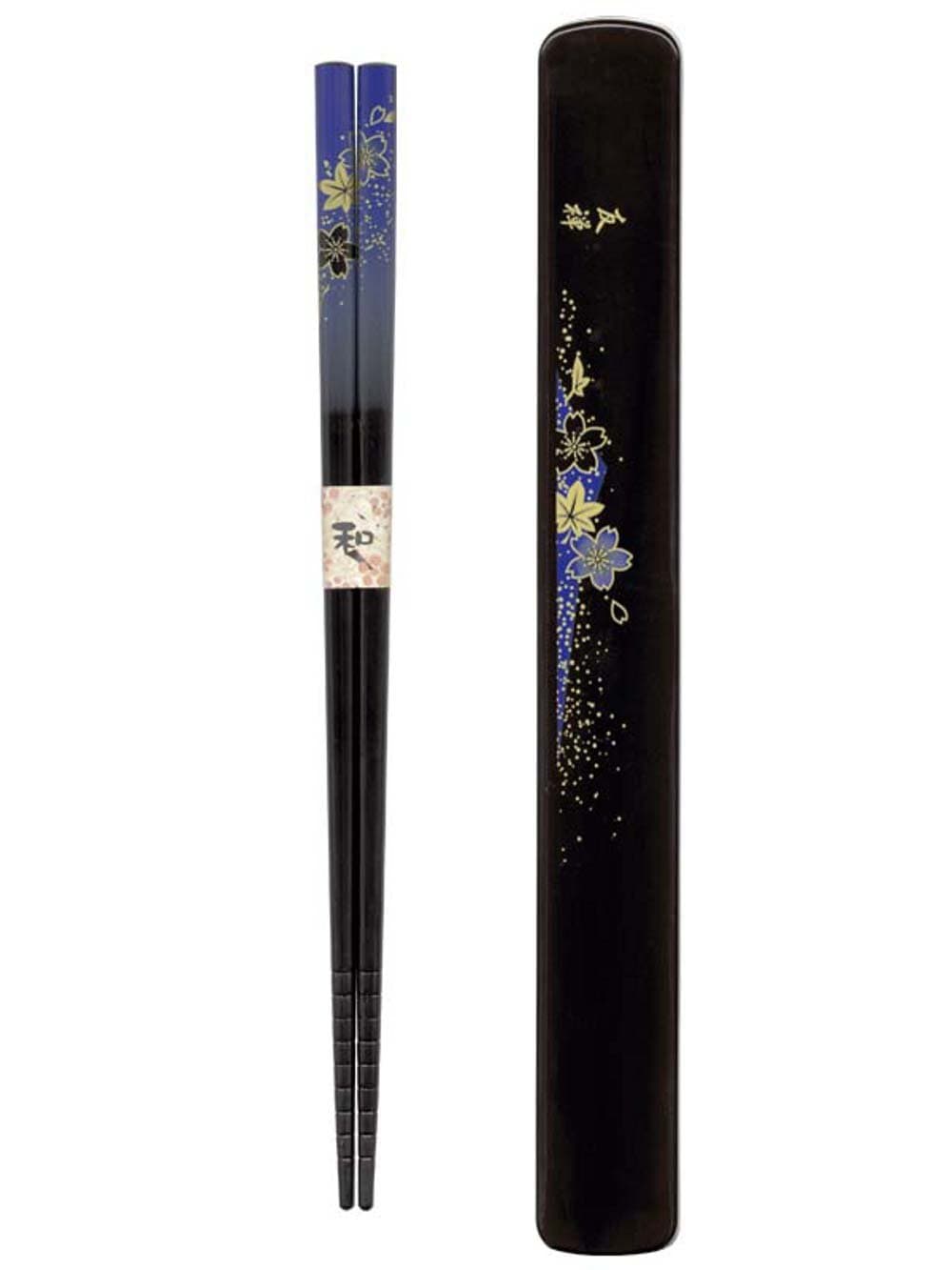 Tanaka Hashiten Chopsticks with Box, Dark Blue, 22.5cm