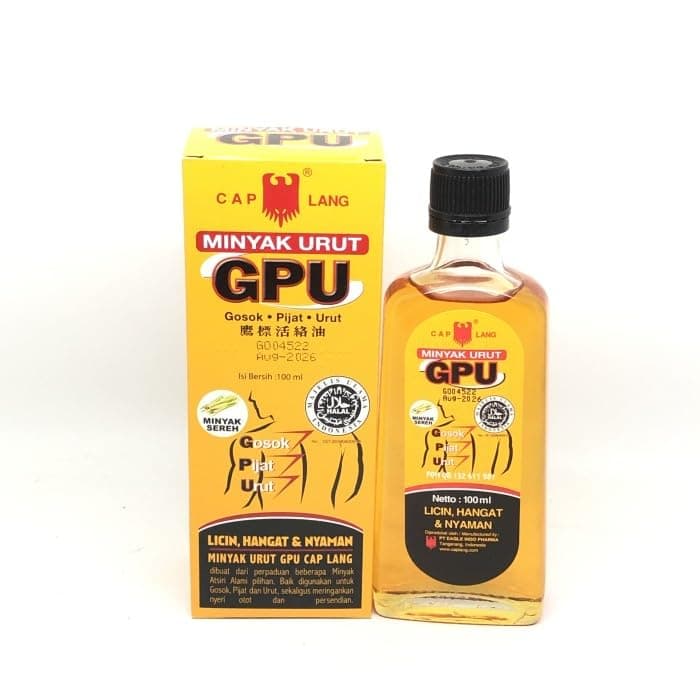 GPU Minyak Urut Liniment Oil, 100 Ml (1 bottle)