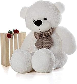 HUG 'n' FEEL SOFT TOYS Soft Toys Long Soft Lovable Huggable Cute Giant Life Size Toy Child Safe Best for Birthday Gift Valentine Gift for Girlfriend 6 FEET White Plush & Stuffed Toys