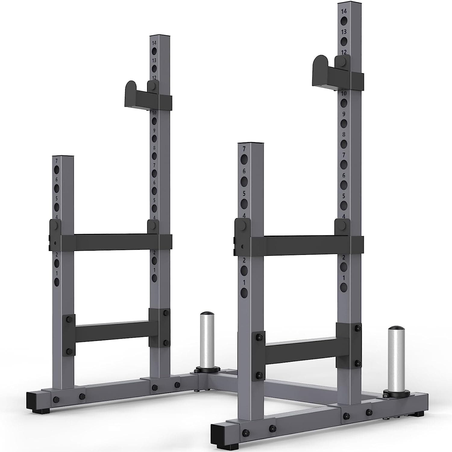 Adjustable Squat Rack, Heavy Duty Barbell Rack Stand, Multifunctional Power Rack Cage Weight Bench Support for Home Gym Strength Training, Bench Press Dumbbell Rack with Max Load 1800lbs