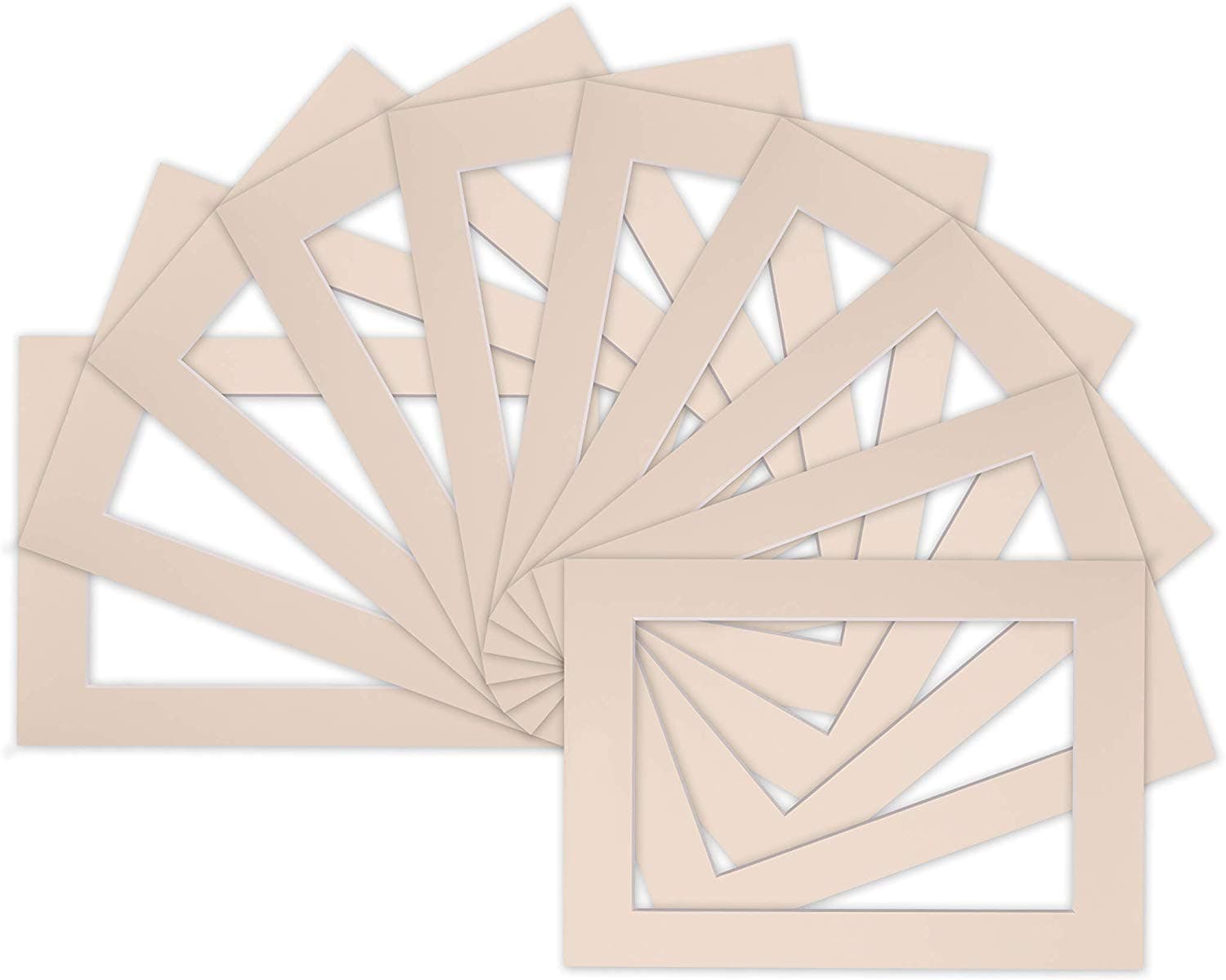 Bespoke Computer Cut Photo/Picture Mounts/Frame Mounts- Pack of 10 -Frame Size 10"x8" Mount Size 7"x5" -Color Ivory